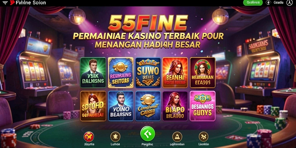 Screenshot gameplay 55FIVE menampilkan momen seru di Kasino.