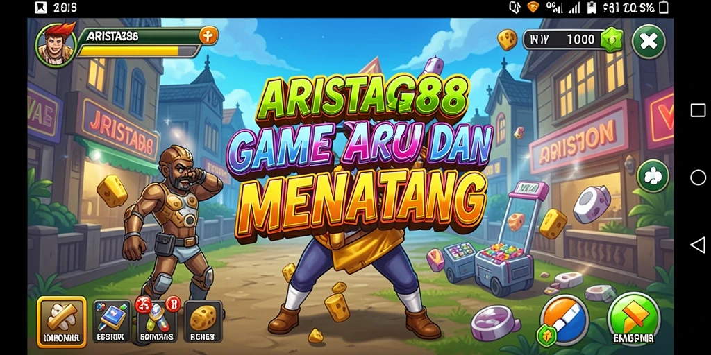 Tangkapan layar utama ARISTA88 yang menunjukkan gameplay dinamis dan memukau.