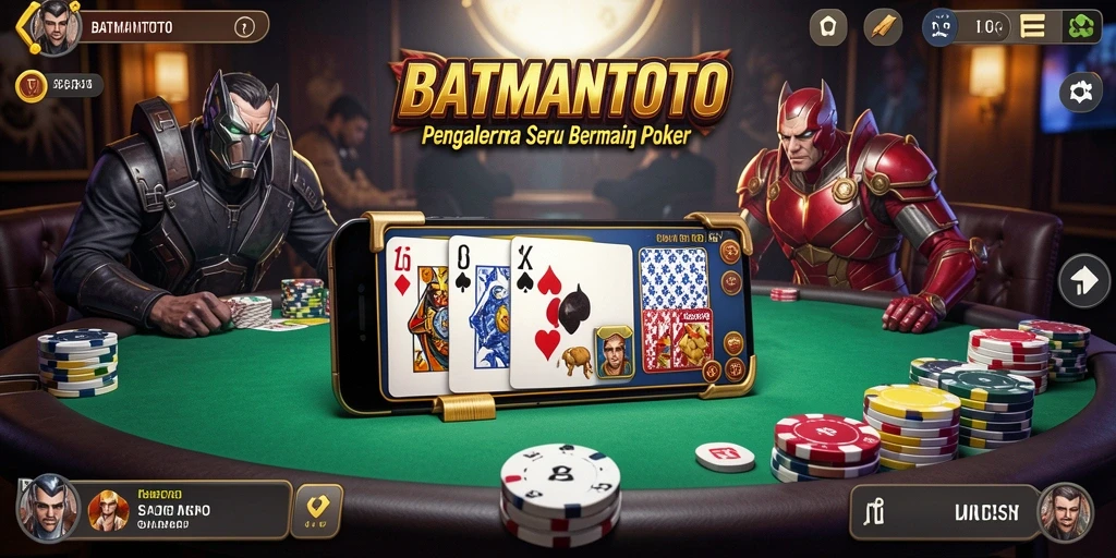 Tangkapan layar gameplay BATMANTOTO menampilkan aksi seru bermain Poker.