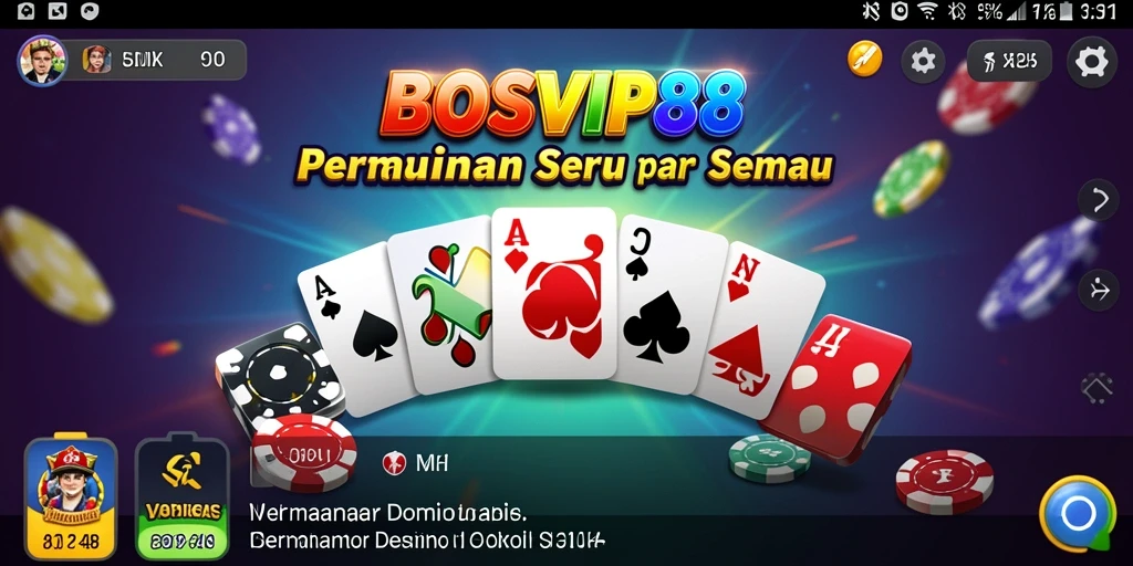 Tampilan gameplay seru dan mendebarkan dari BOSVIP88.