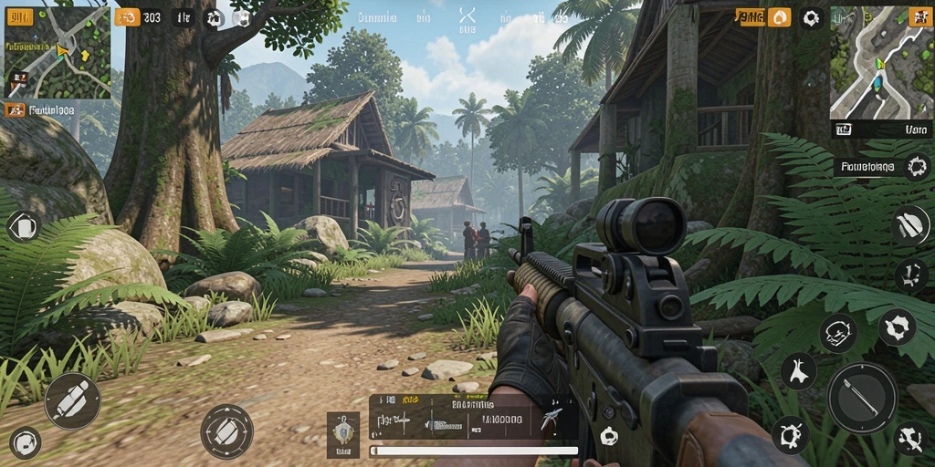 Screenshot gameplay BUMI303 yang penuh aksi dan ketegangan.