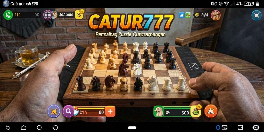 Tampilan gameplay catur yang menarik dan penuh strategi.