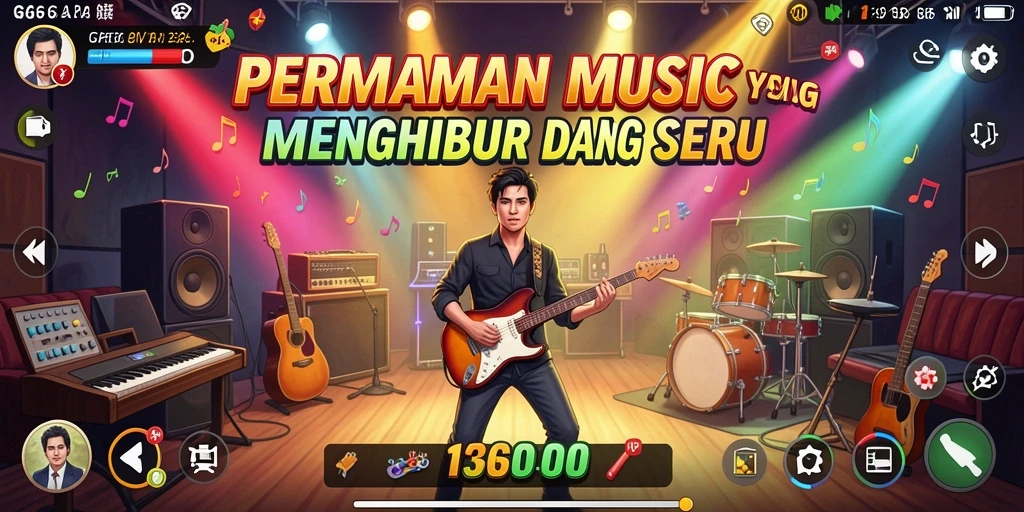Screenshot G668 menampilkan gameplay musik yang seru dan interaktif.