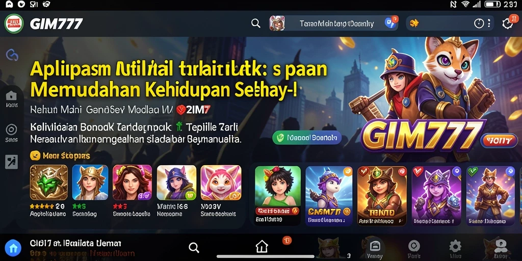 Tampilan antarmuka GIM777 yang sederhana dan intuitif