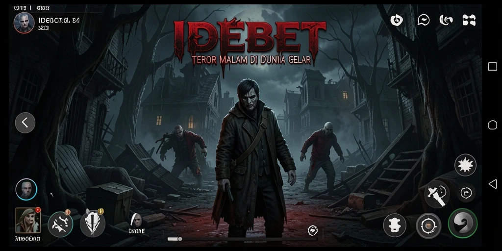 Tampilan menegangkan gameplay IDEBET saat menghadapi hantu menyeramkan.