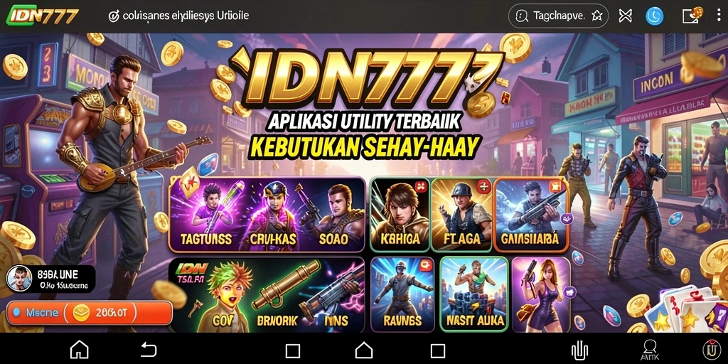 Screenshot IDN777 menampilkan antarmuka aplikasi Utility yang intuitif dan mudah digunakan.