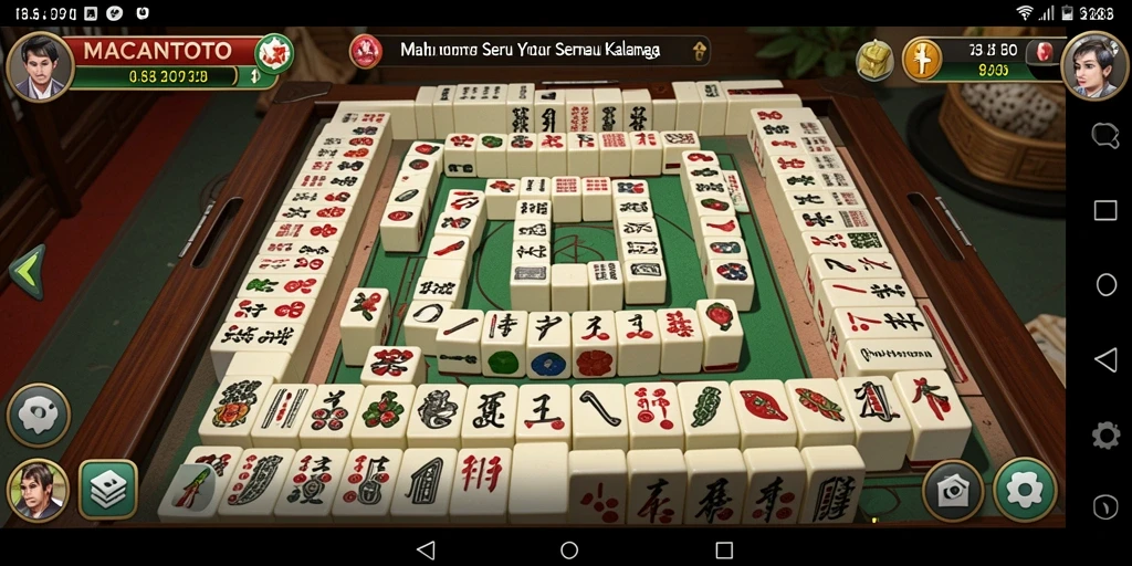 Screenshot utama MACANTOTO menampilkan gameplay Mahjong yang memikat.