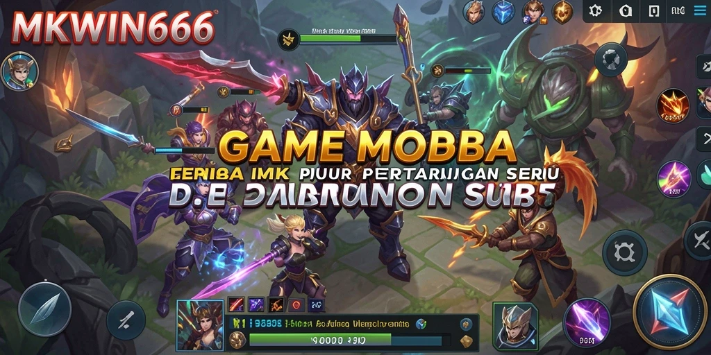 Tampilan gameplay seru dalam MKWIN666 dengan aksi MOBA.