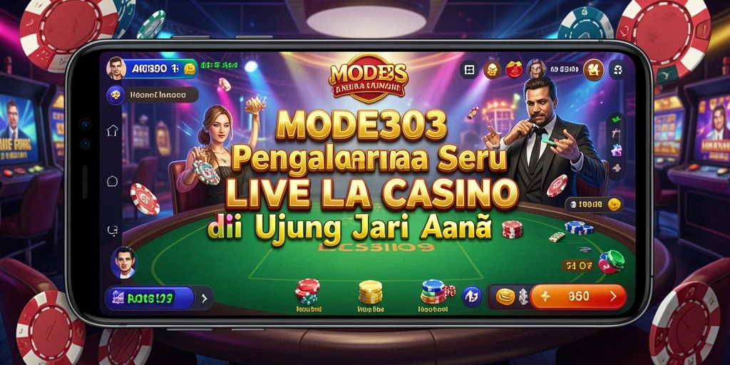 Tampilan menarik gameplay Live Casino di aplikasi MODE303.