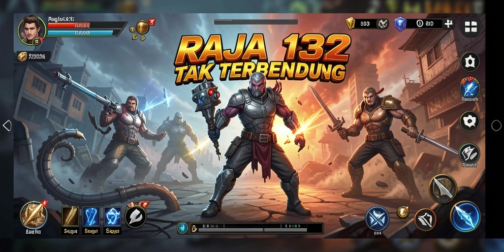 Tampilan mendebarkan dari gameplay seru RAJA132.