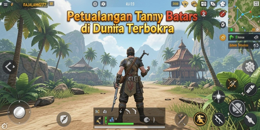 Tampilan menakjubkan dari gameplay RAJALANGIT77 di dunia terbuka.