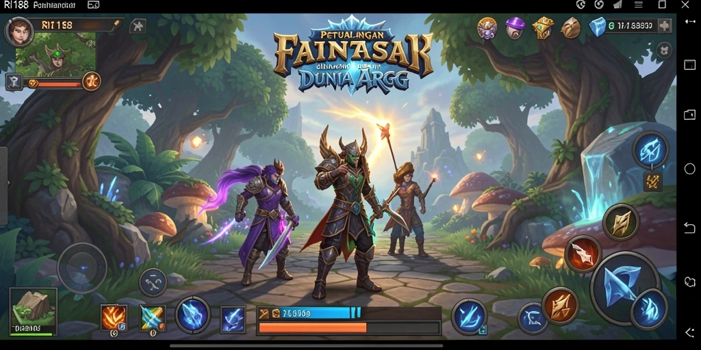 Tampilan gameplay seru dalam dunia ARPG yang menakjubkan.