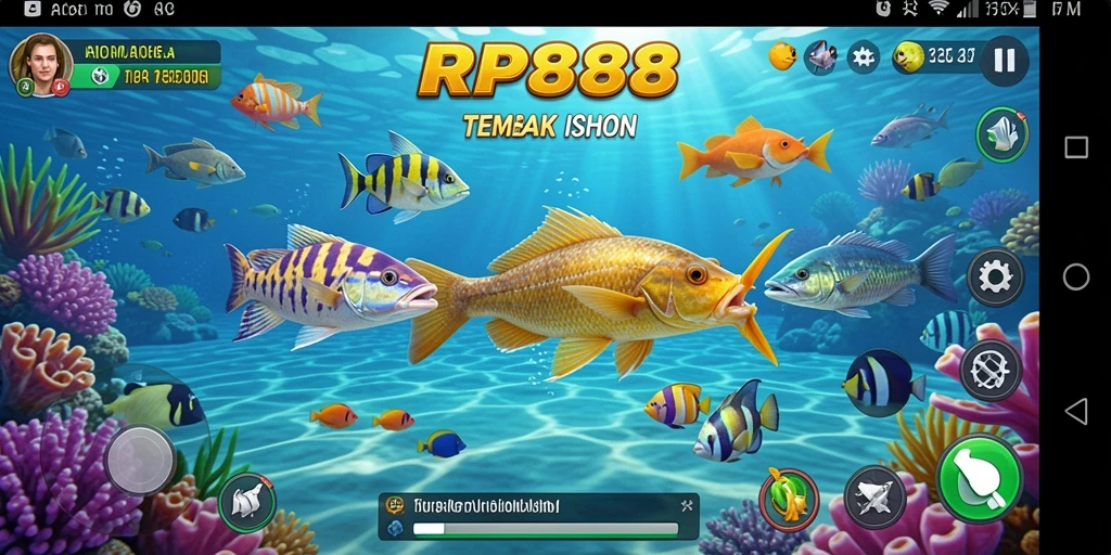 Tampilan gameplay seru Tembak Ikan di RP888.