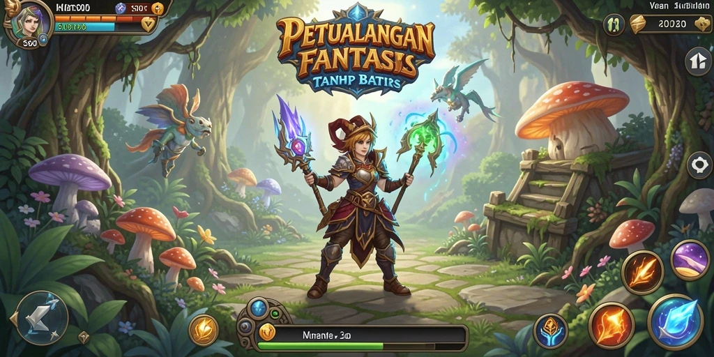 Tampilan gameplay mendebarkan di dunia fantasi S80.
