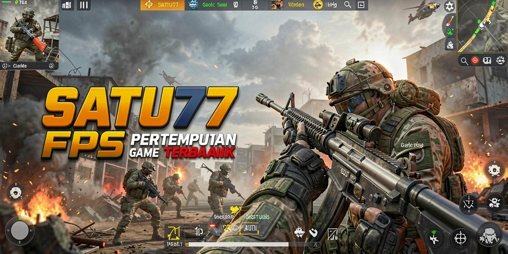 Tampilan gameplay intens dalam pertempuran FPS