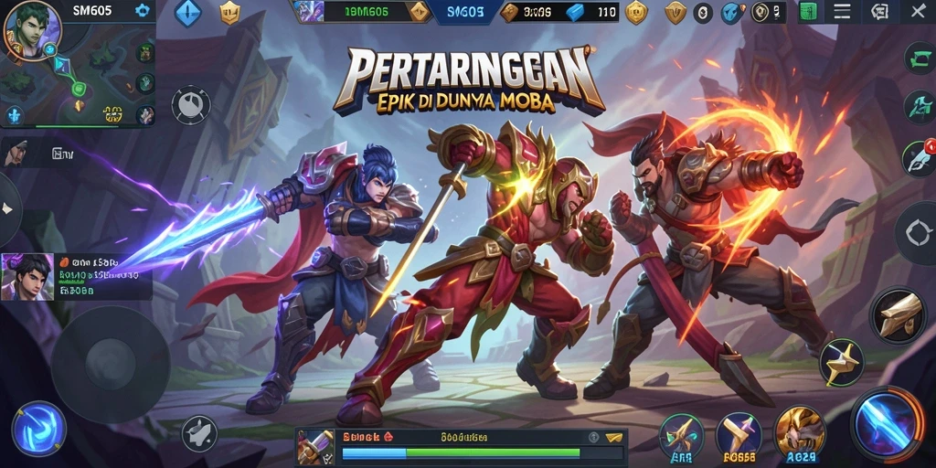 Tampilan gameplay SM605 yang mendebarkan dengan aksi tim yang intens.
