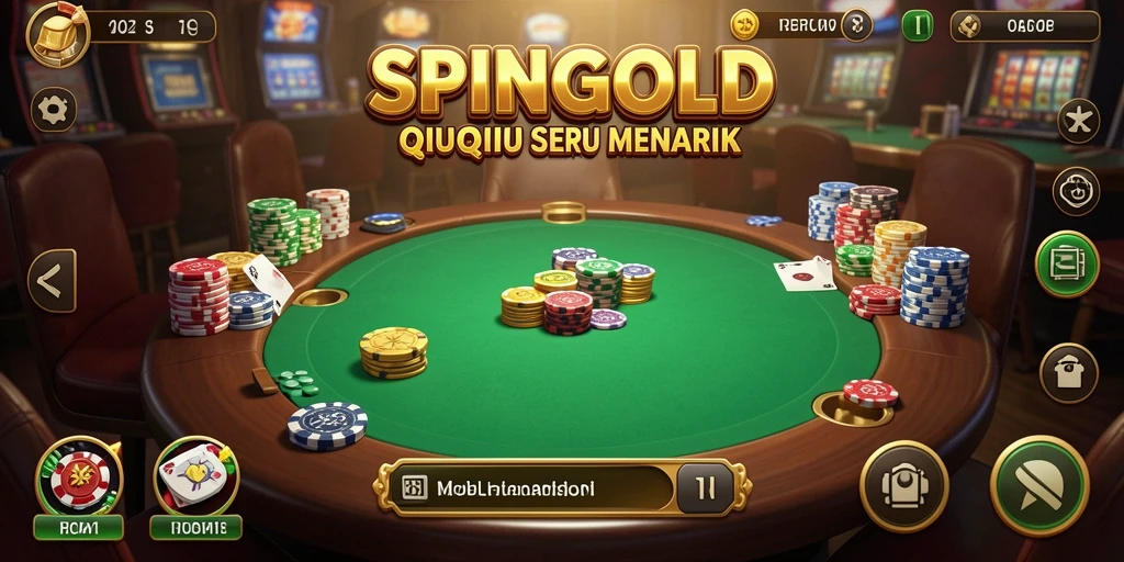 Screenshot SPINGOLD menunjukkan momen seru saat bermain QiuQiu.