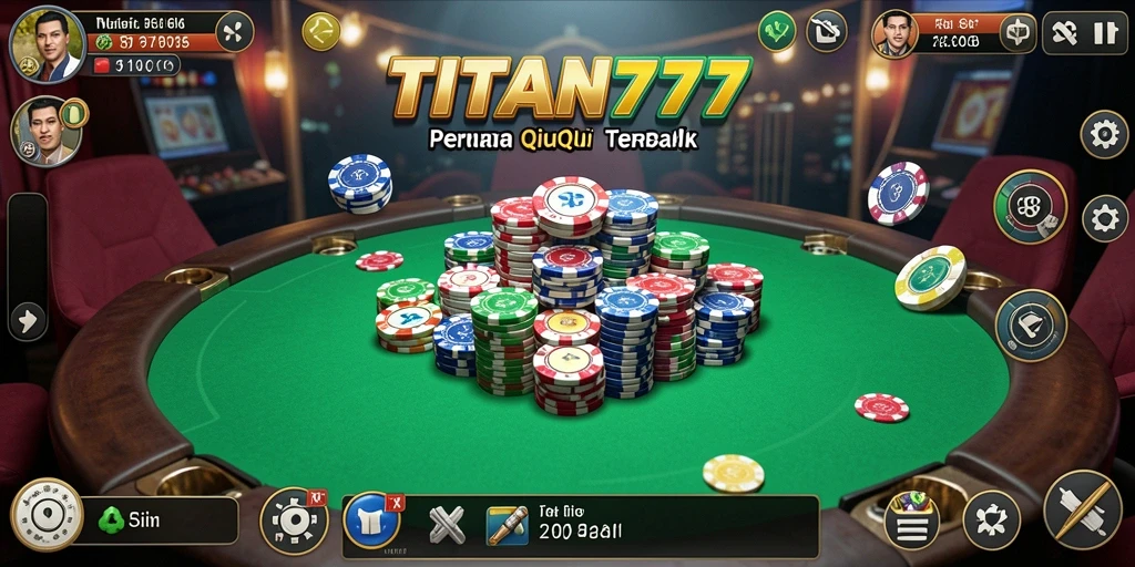 Tampilan menarik dari gameplay QiuQiu di TITAN777.