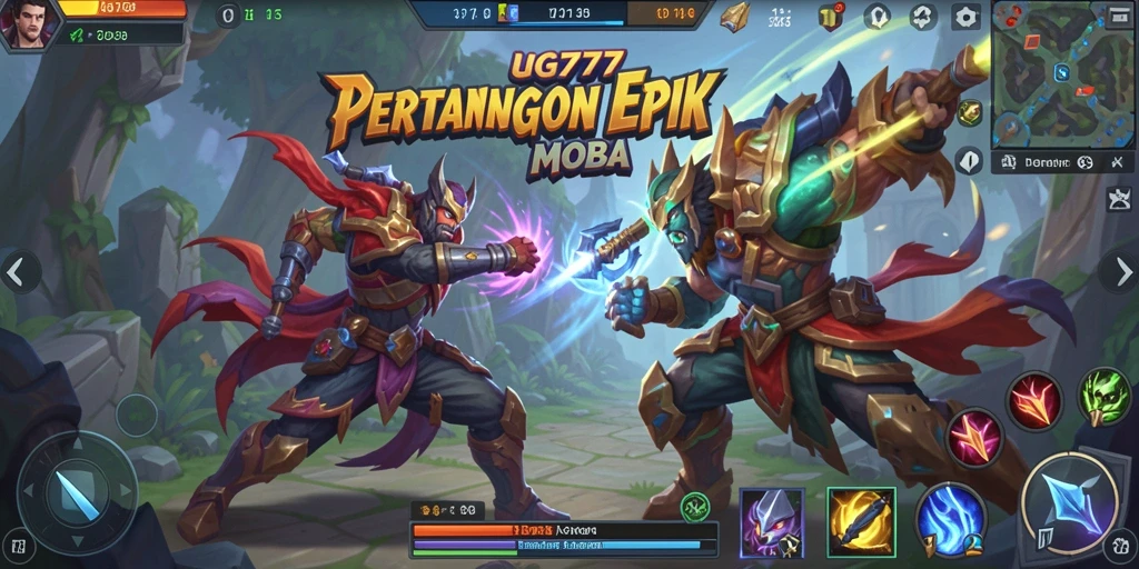 Tampilan menarik dari pertempuran di UG777 dalam aksi MOBA.